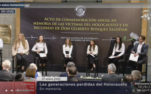 Senado rinde homenaje a víctimas del Holocausto