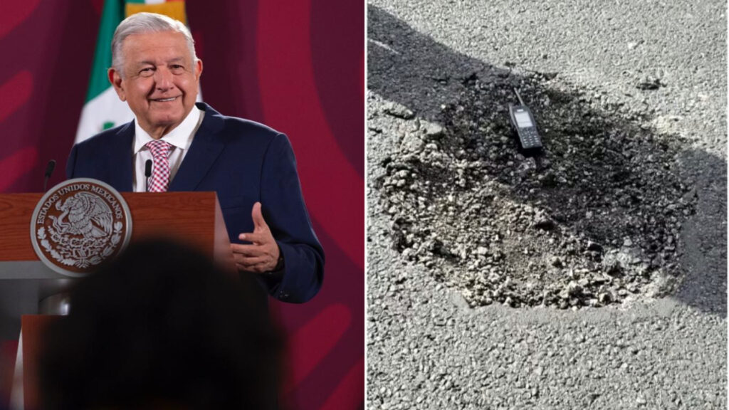 Usan bache en AICM para criticar: AMLO